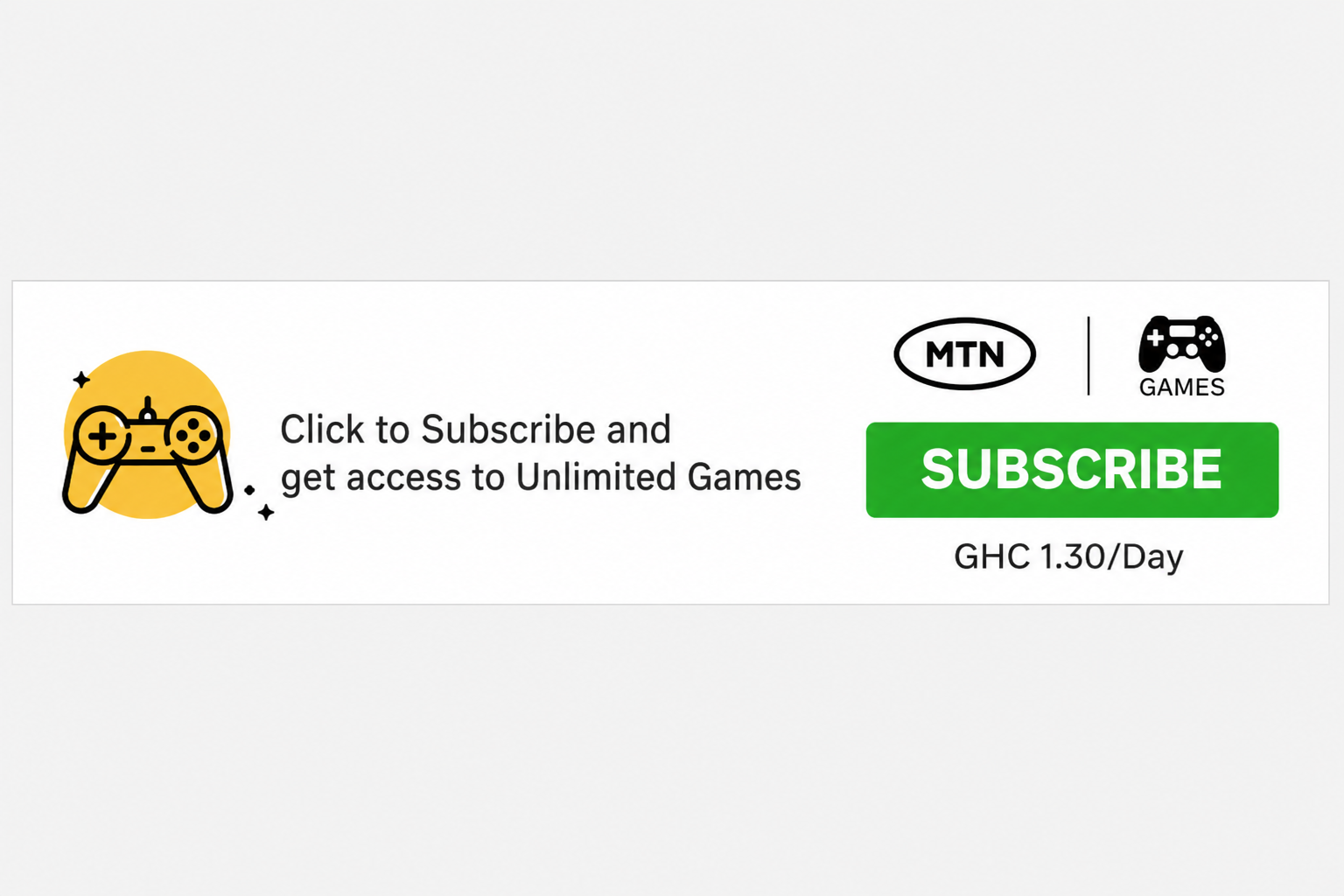 Example of a Google Display banner ad for a mobile gaming subscription